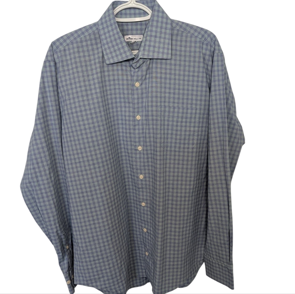 Peter Millar Checkered Long Sleeve Button Down